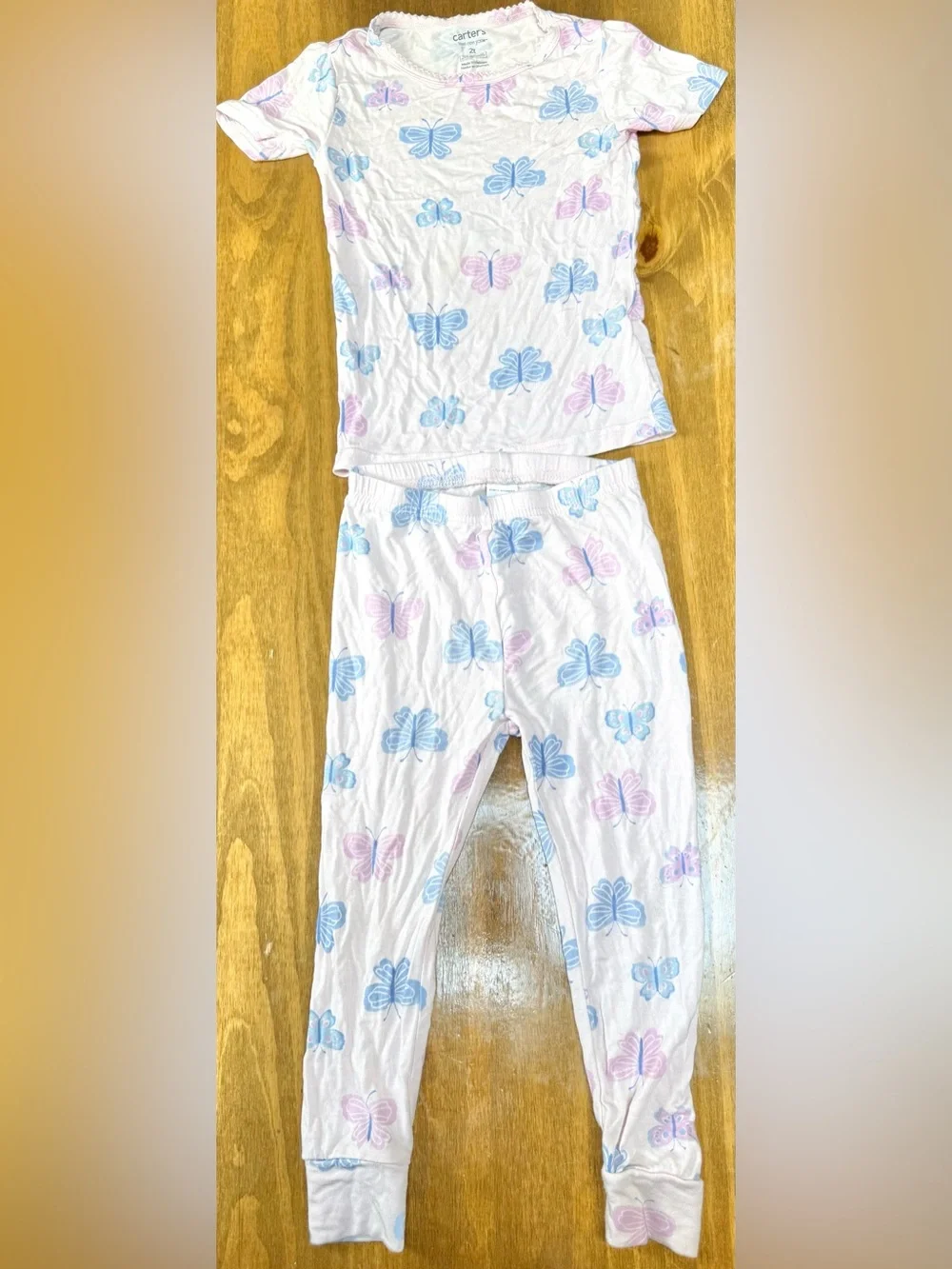 Three Sets Of Toddler Kids Short Sleeve And Pants Pajamas Size 2T